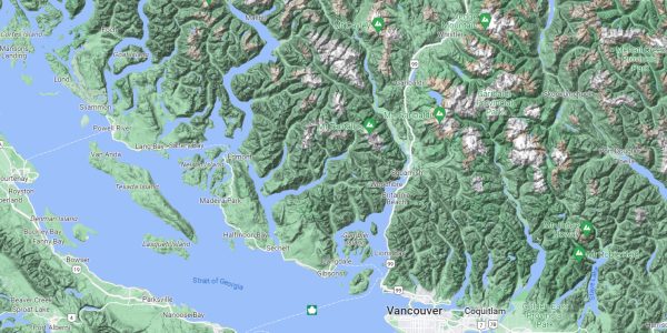 240 YVR MAP Map Area of the Lamp,
Lower BC & Vancouver